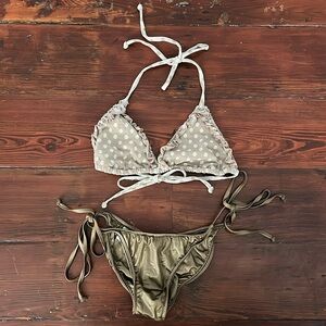 Beach Bunny Nudes/Polka Dots Bikini S